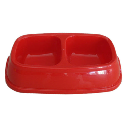 Markapet İkili Plastik Mama ve Su Kabı 200 + 200 ml Kırmızı