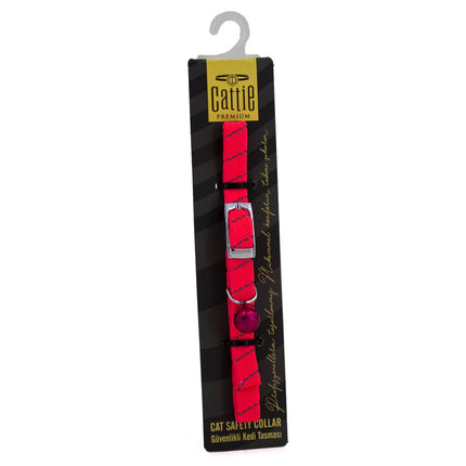 Cattie Ayarlanabilir Kedi Boyun Tasması 1 cm x 30 cm Pembe
