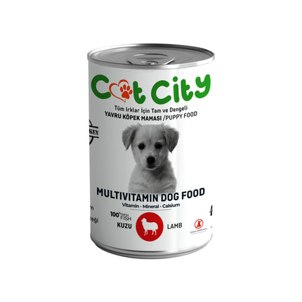 Az Tahıllı Kuzu Etli Yavru Köpek Konserve Yaş Mama 400 gr ( 3 Adet )