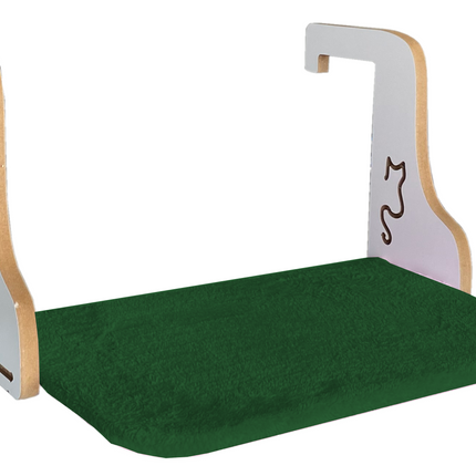 Ahşap Kedi Kalorifer Peteği Radyatör Yatağı 32 cm x 50 cm Koyu Yeşil ( 15 kg )
