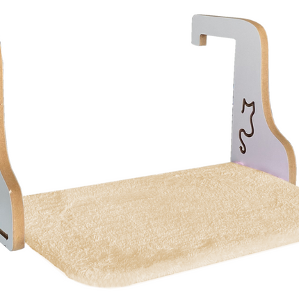 Ahşap Kedi Kalorifer Peteği Radyatör Yatağı 32 cm x 50 cm Krem ( 15 kg )