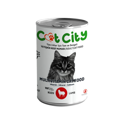 Az Tahıllı Kuzu Etli Yetişkin Kedi Konserve Yaş Mama 400 gr ( 3 Adet )