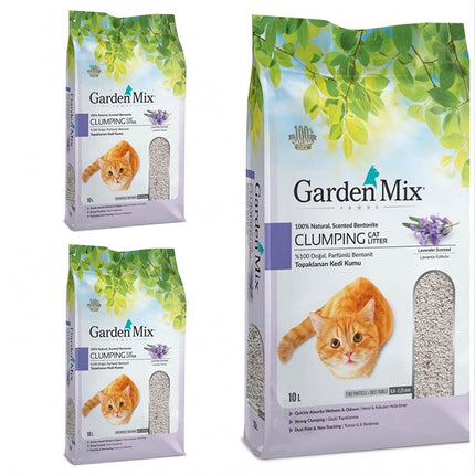 Gardenmix Lavanta Kokulu Bentonit Kedi Kumu 10 Lt 3 Adet