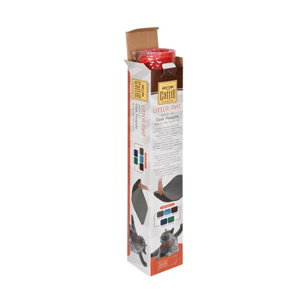 Cattie Elekli Kedi Tuvalet Önü Paspası 45 x 60 cm Kırmızı