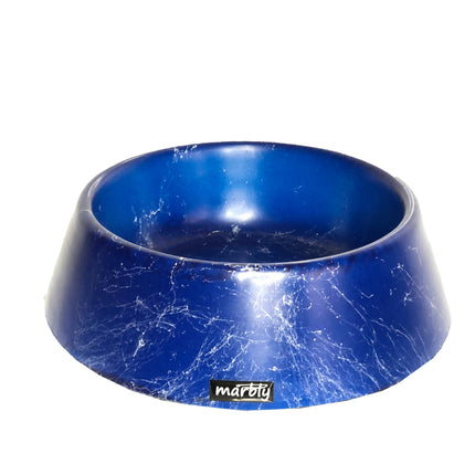 Marbly Mavi Dalgalı Mermerit Kedi Köpek Mama Su Kabı 235 ml