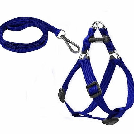 Köpek Göğüs Tasma Seti 25-40 cm Mavi+ Gezdirme Kayışı