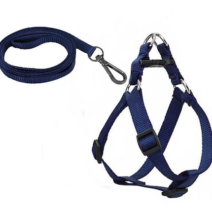 Köpek Göğüs Tasma Seti 30-50 cm Mavi+ Gezdirme Kayışı