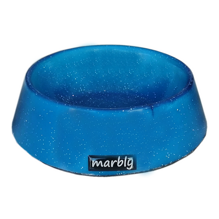 Marbly Mavi Galaxy Mermerit Kedi Köpek Mama Su Kabı 235 ml