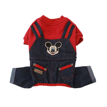 Mikie Denim Romper Köpek Tulumu Kıyafeti X Large