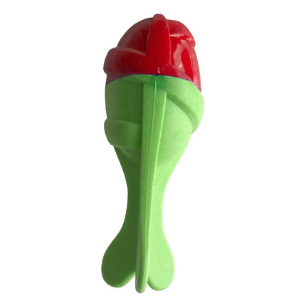 Playfull Sağlam Plastik Sesli Balık Köpek Oyuncağı 13 x 5 cm Kırmızı Yeşil