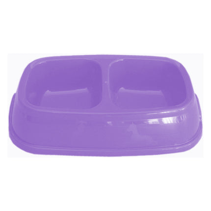 Markapet İkili Plastik Mama ve Su Kabı 200 + 200 ml Mor