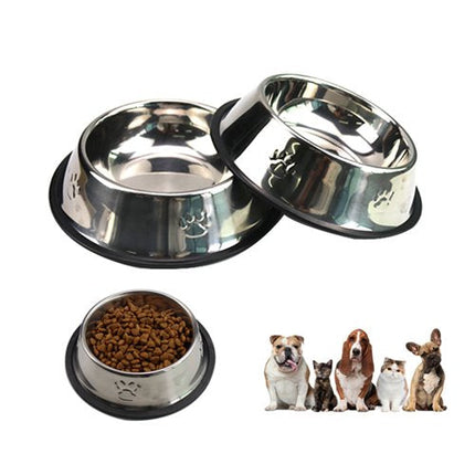 Karamelpet  Pati Desenli Çelik Mama ve Su Kabı 16 Oz 500 ml 22 cm