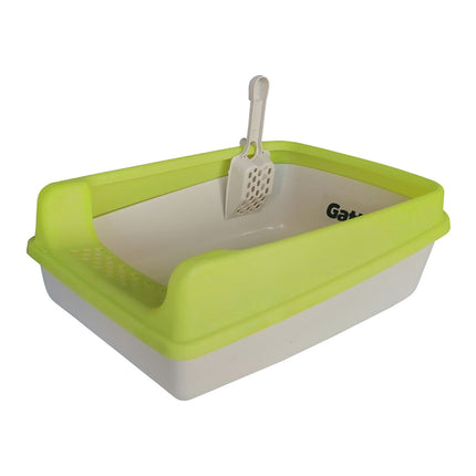 Kedi Tuvalet Kum Kabı 50/37/13.5 cm Neon Sarı + Kürek Hediye