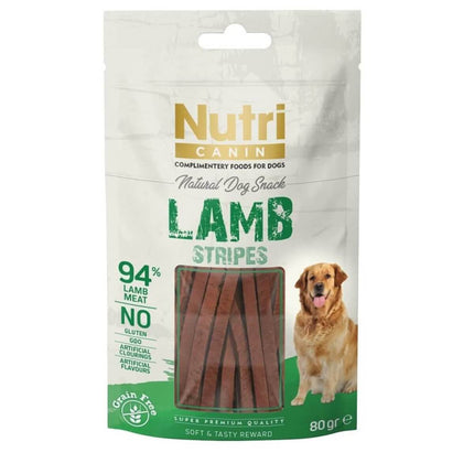 Nutri Canin Tahılsız Kuzulu Şeritler Köpek Ödül Maması 80gr