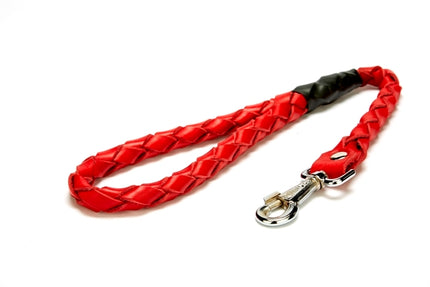 Doggie Örgü Deri Köpek Gezdirme 2.5*60 cm Kırmızı