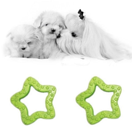 Köpek diş bakım oyuncağı yıldız şeklinde 8 cm Yeşil