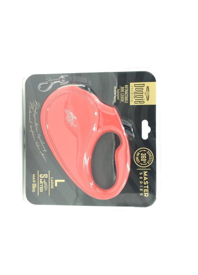 Doggie Master Seri Otomatik Makaralı Köpek Gezdirme 12 kg / 3 M Pembe