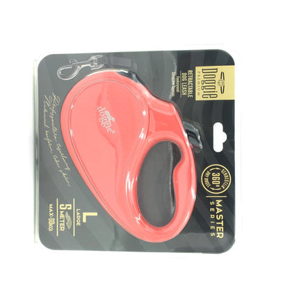 Doggie Master Seri Otomatik Makaralı Köpek Gezdirme 15 kg / 5 M Pembe