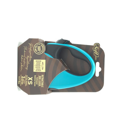 Doggie Soft Seri Otomatik Makaralı Gezdirme Tasması 12 kg / 3 M Turkuaz