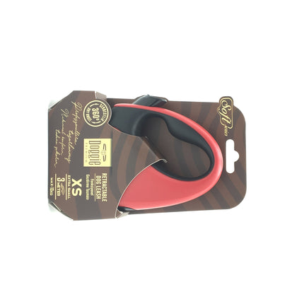 Doggie Soft Seri Otomatik Makaralı Gezdirme Tasması 12 kg / 3 M Kırmızı