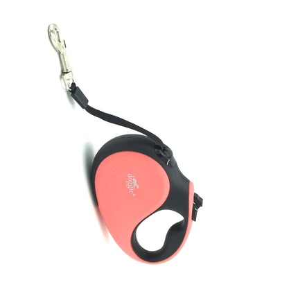 Doggie Soft Seri Otomatik Makaralı Gezdirme Tasması 15 kg / 5 M Pembe