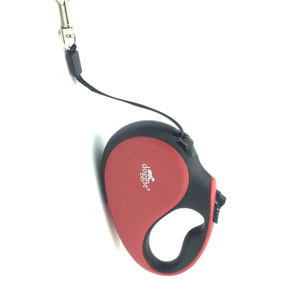 Doggie Soft Seri Otomatik Makaralı Gezdirme Tasması 15 kg / 5 M Kırmızı