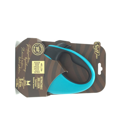 Doggie Soft Seri Otomatik Makaralı Gezdirme Tasması 25 kg / 5 M Turkuaz