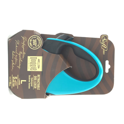 Doggie Soft Seri Otomatik Makaralı Gezdirme Tasması 50 kg / 5 M Turkuaz