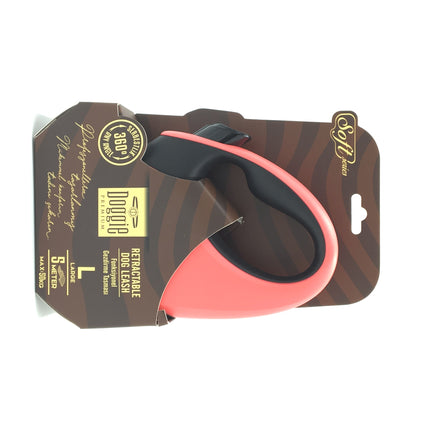 Doggie Soft Seri Otomatik Makaralı Gezdirme Tasması 50 kg / 5 M Pembe