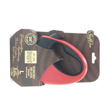 Doggie Soft Seri Otomatik Makaralı Gezdirme Tasması 50 kg / 5 M Kırmızı