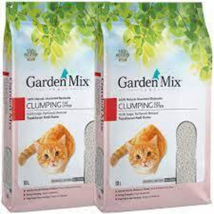 Gardenmix Bentonit Parfümsüz İnce Taneli Kedi Kumu 10 Lt 2 Adet