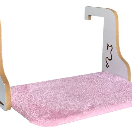 Ahşap Kedi Kalorifer Peteği Radyatör Yatağı 32 cm x 50 cm Pembe ( 15 kg )