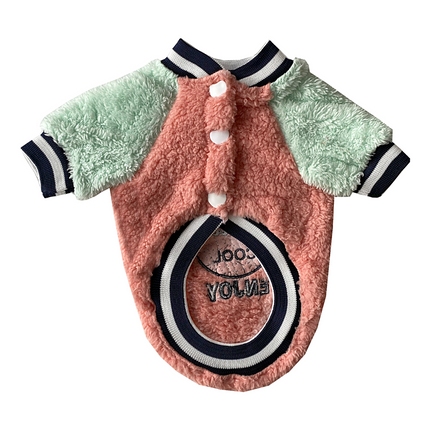 Markapet Peluş Köpek Kıyafeti Pembe Su Yeşili Medium 30 x 40 cm - 3 kg