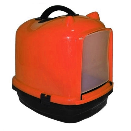 Kapalı kedi tuvalet kabı 49.5*40*50 cm Turuncu