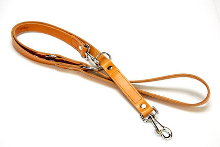 Doggie Ayarlanabilir Seri Premium Deri Köpek Gezdirme Kayışı 2,5 x 12-90 cm Kamel