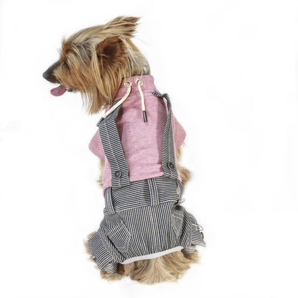 Pink Tricot Romper Köpek Tulumu Kıyafeti X Large