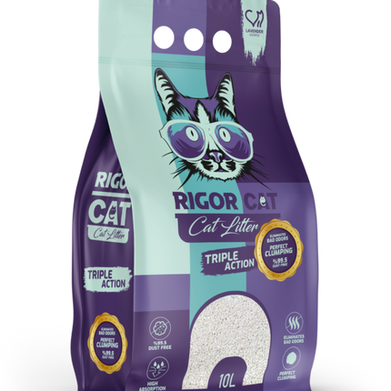 Rigor Lavanta Kokulu İnce Taneli Kedi Kumu 10 lt