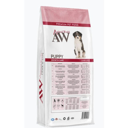 Animal World Kuzu Etli Pirinçli Yavru Köpek Maması 15 kg