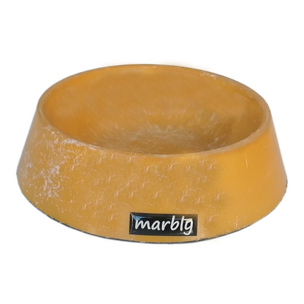Marbly Sarı Dalgalı Mermerit Kedi Köpek Mama Su Kabı 235 ml