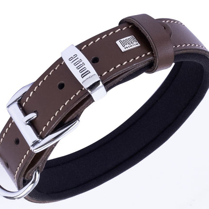 Doggie El Yapımı Konforlu Deri Köpek Tasması 2,5x37-45 cm Kahverengi
