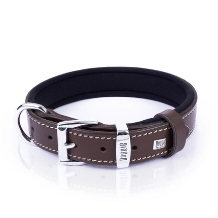 Doggie El Yapımı Konforlu Deri Köpek Tasması 2,5x37-45 cm Kahverengi