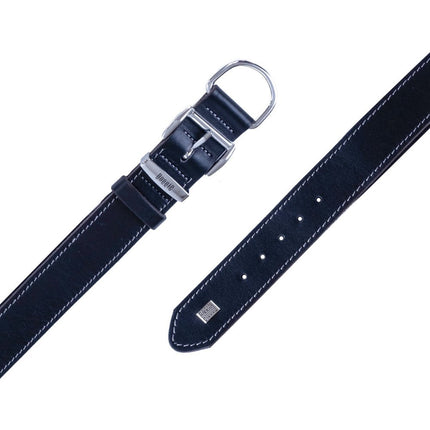 Doggie El Yapımı Konforlu Deri Köpek Tasması 3,5x47-55 cm Siyah