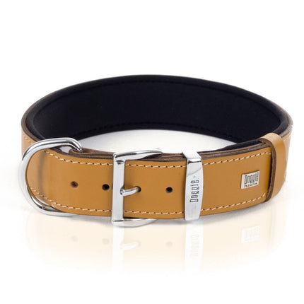 Doggie Konfor Deri El Yapımı Köpek Boyun Tasması 6x55-65 cm Kamel