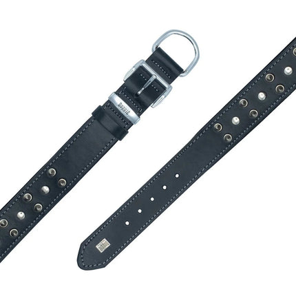 Doggie Çivili Deri Köpek Boyun Tasması 4x57-65 cm Siyah