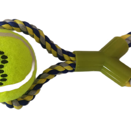 Tenis Toplu Y Şekilli Köpek Oyuncağı 7-27 cm Mavi