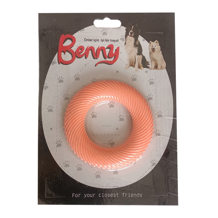 Benny Köpek Oyuncağı Yuvarlak 9,5 cm Somon Renk