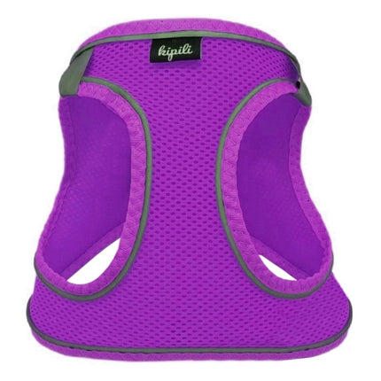 Üç Kilitli Sportif Kedi Köpek Göğüs Tasması 32-40 cm Medium Mor