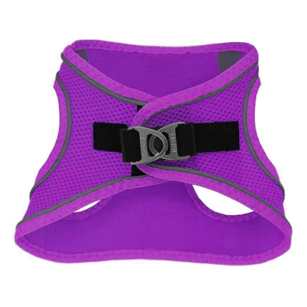 Üç Kilitli Sportif Kedi Köpek Göğüs Tasması 24-28 cm XX-Small Mor