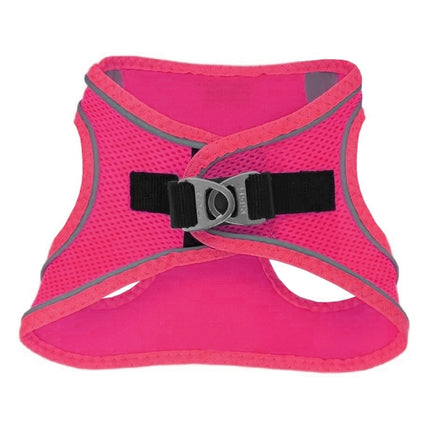Üç Kilitli Sportif Kedi Köpek Göğüs Tasması 24-28 cm XX-Small Pembe