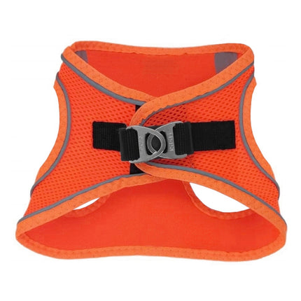 Üç Kilitli Sportif Kedi Köpek Göğüs Tasması 30-38 cm Small Turuncu